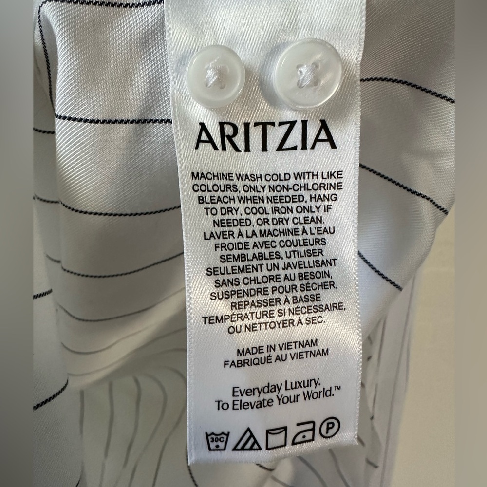Aritzia Babaton Pinstripe Button Front Utility Shirt XS - Picture 5 of 9